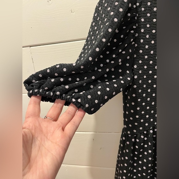 🖤 TOPSHOP Polka Dot Puff Sleeve Dress – Size US 4 - Picture 7 of 8